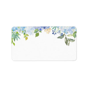 Étiquette Adresse vide de l'aquarelle   de fleur de la