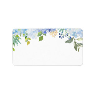 Étiquette Adresse vide de l'aquarelle de fleur de la