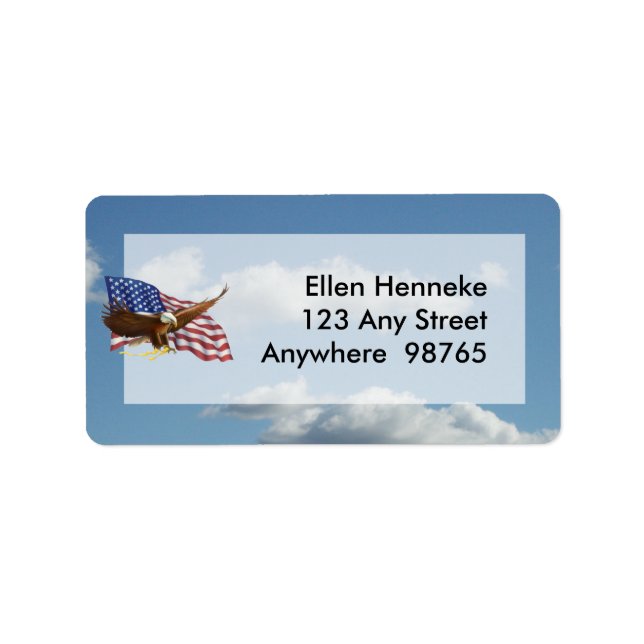 Étiquette Aigle à tête blanche américaine (Devant)