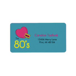 Étiquette Aimez l'étiquette de adresse des années 80