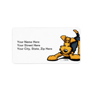 Étiquette Airedale en jeu