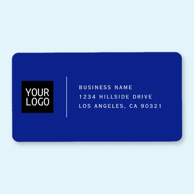 Étiquette Ajouter votre logo | Adresse de retour moderne cla (Créateur téléchargé)