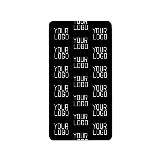Étiquette Ajouter votre logo Répéter Motif Modèle modifiable (Devant)