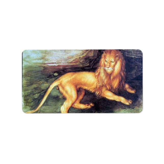 Étiquette Albrecht Durer - Lion (Devant)