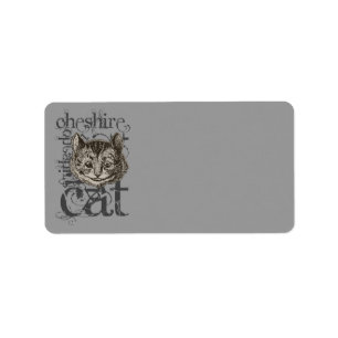 Étiquette Alice In Wonderland Cheshire Cat Grunge