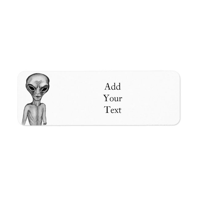 Étiquette Alien gris (Devant)