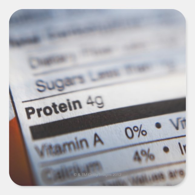 Étiquette alimentaire (Devant)