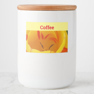 Étiquette alimentaire de la Tulipe jaune du printe