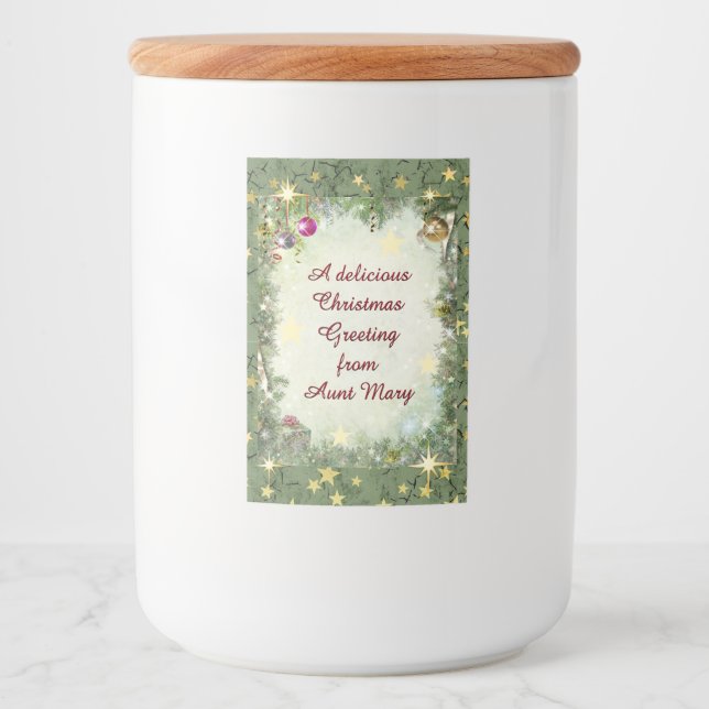 Étiquette alimentaire de Noël (Devant)