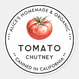 Étiquette alimentaire pour conserve de chutney de 