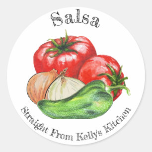 Étiquette alimentaire salsa tomate pour entreprise