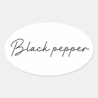 Étiquette alimentaire Sticker poivre noir