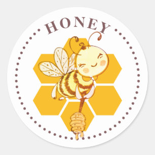 Étiquette alimentaire Whimsical Bee Honey