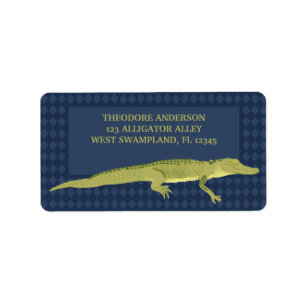 Étiquette Alligator Vert Nabvy Blue Adresse de retour