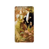 Alphonse Mucha Flirt Vintage Art romantique Nouvea