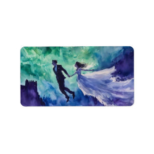 Étiquette Amateurs de vol - Peinture aquarelle