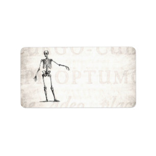 Étiquette Anatomie squelettique de squelettes de 1800s