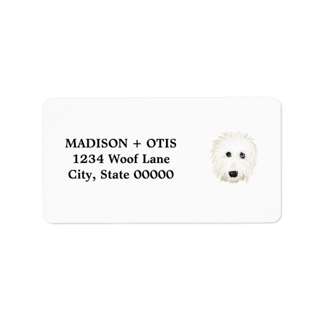 Étiquette Ancien anglais Sheepdog Retourner l'adresse Étique (Devant)