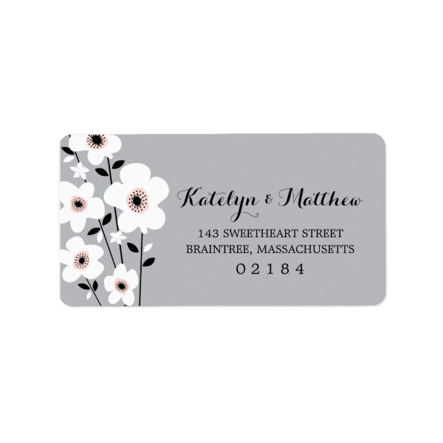 Étiquette Anéone moderne | Adresse postale (Devant)