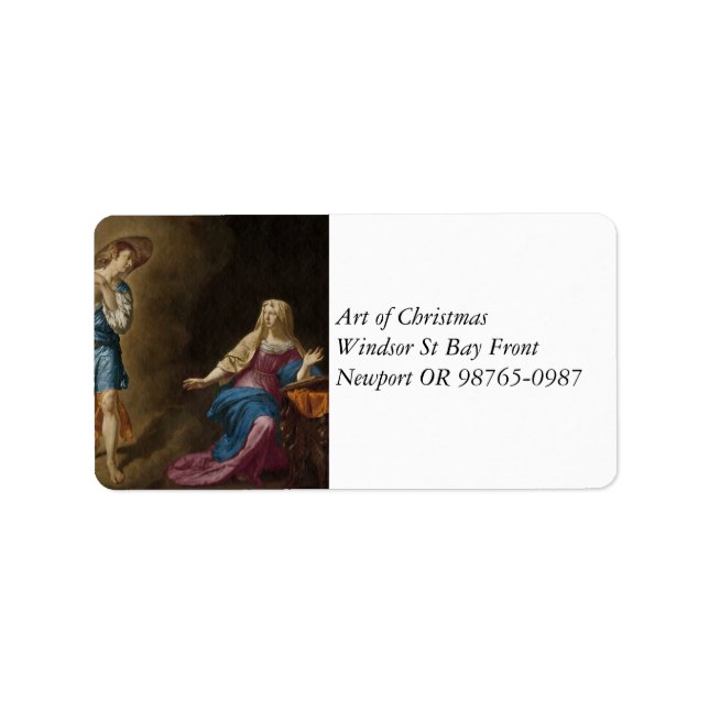 Étiquette Ange de l'Annonciation et Marie (Devant)