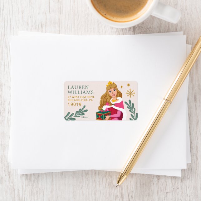 Étiquette Anniversaire de Disney Princess (En situation)