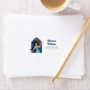 Étiquette Anniversaire de la princesse Jasmine enchantée