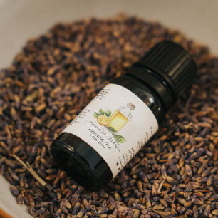 Étiquette Apothécaire Citron Citrus Huiles essentielles Aqua