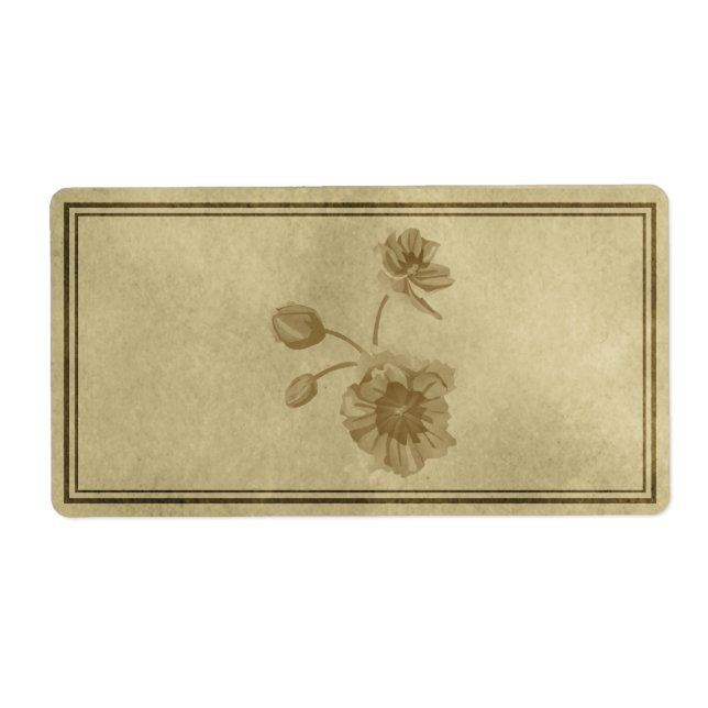 Étiquette apothecaire floral (Devant)