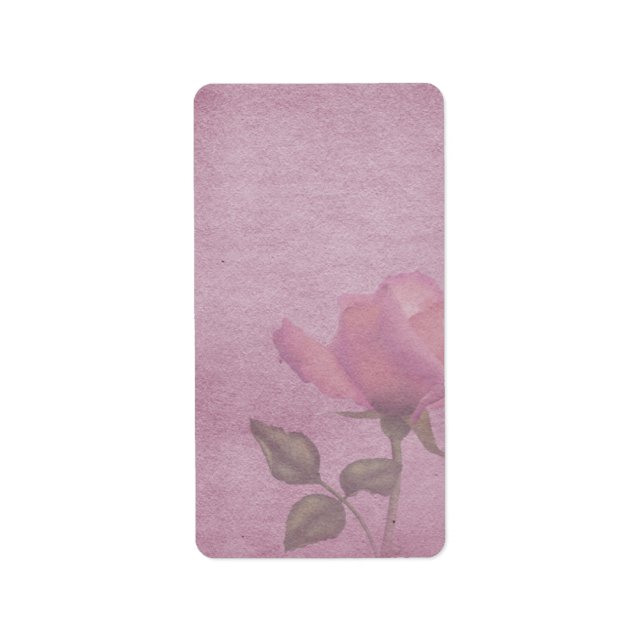 Étiquette apothecaire rose moyen (Devant)