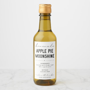 Étiquette Apple Pie Moonshine personnalisé fait ma