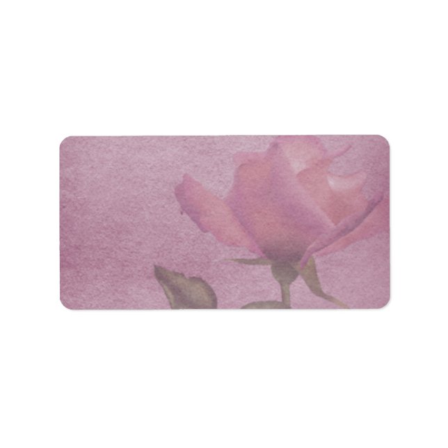 Étiquette appothécaire rose moyen horizontal (Devant)