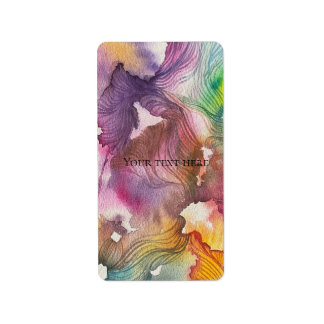 Étiquette Aquarelle Abstraite