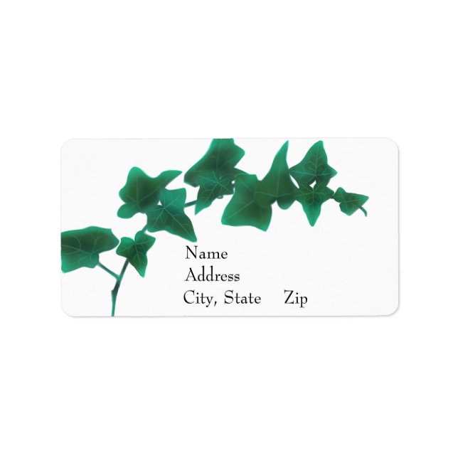 Étiquette Aquarelle classique Vert Anglais Ivy (Devant)
