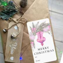 Aquarelle moderne et élégant Bow rose Noël