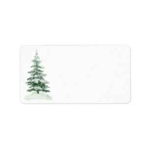Étiquette Aquarelle neige Pine Tree Blond do-it-yourself Imp