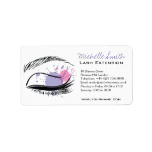 Étiquette Aquarelle oculaire cils Lash icône d'extension