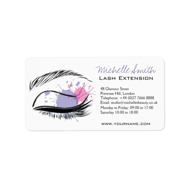 Étiquette Aquarelle oculaire cils Lash icône d'extension (Devant)