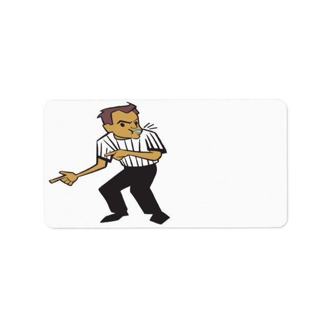 Étiquette Arbitre de basket-ball (Devant)