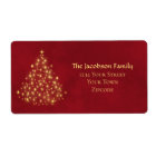 Arbre de Noël Gold Lights en rouge Adresse de reto