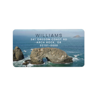 Étiquette Arch Rock Ocean Vista Adresse de retour Label