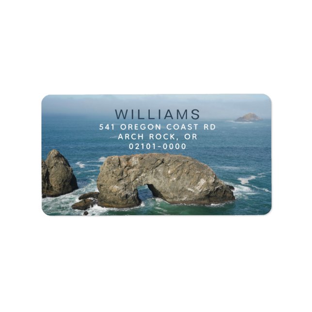 Étiquette Arch Rock Ocean Vista Adresse de retour Label (Devant)