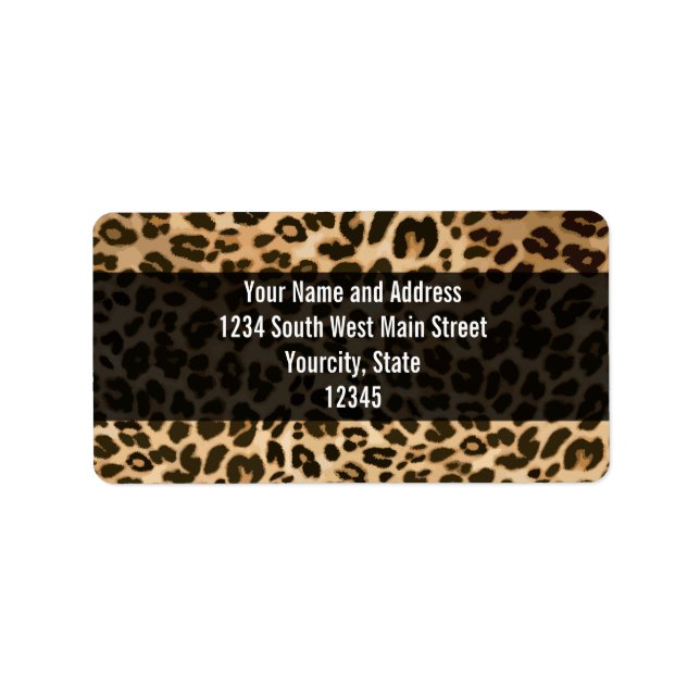 Étiquette Arrière - plan Empreinte de léopard (Devant)