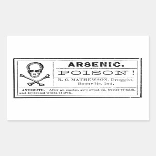 Étiquette arsenical vintage de poison