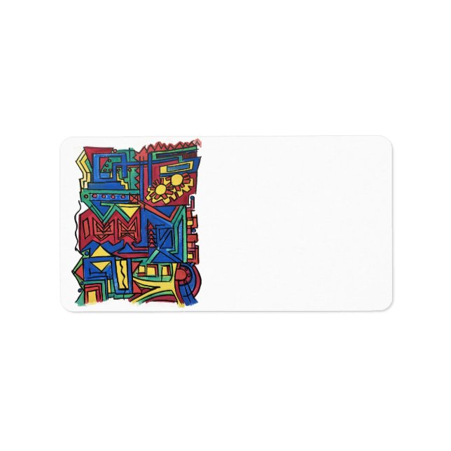 Étiquette Art Abstrait Peint À Main Haute (Devant)