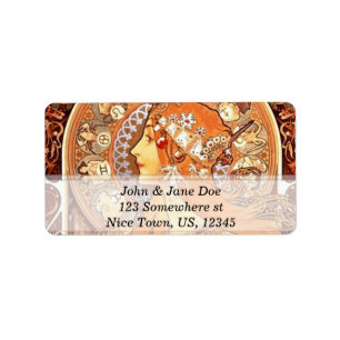 Étiquette Art Nouveau