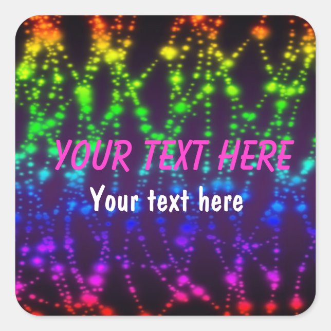 Étiquette autocollant de la partie Rainbow Glow ne (Devant)