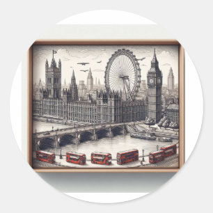 Étiquette autocollant de Londres