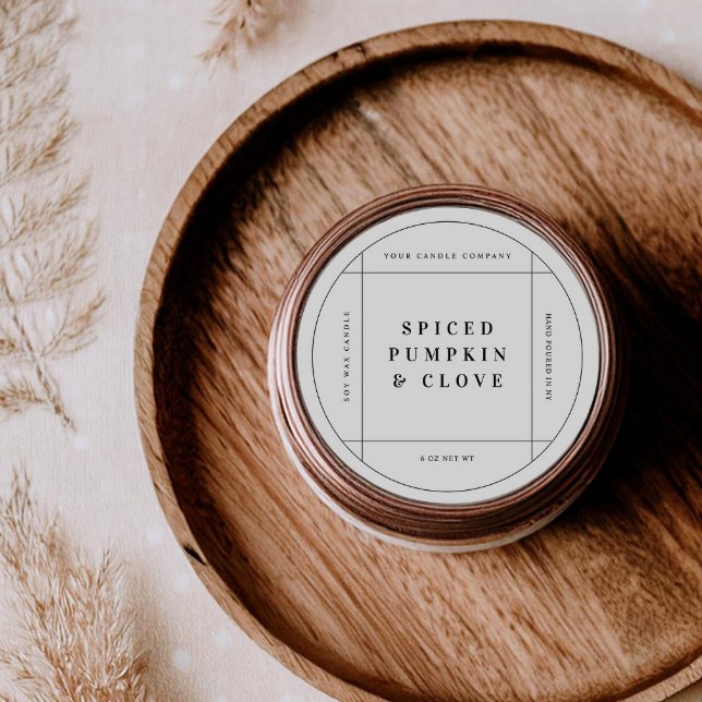 Étiquette autocollante de produit de bougie ronde (Créateur téléchargé)