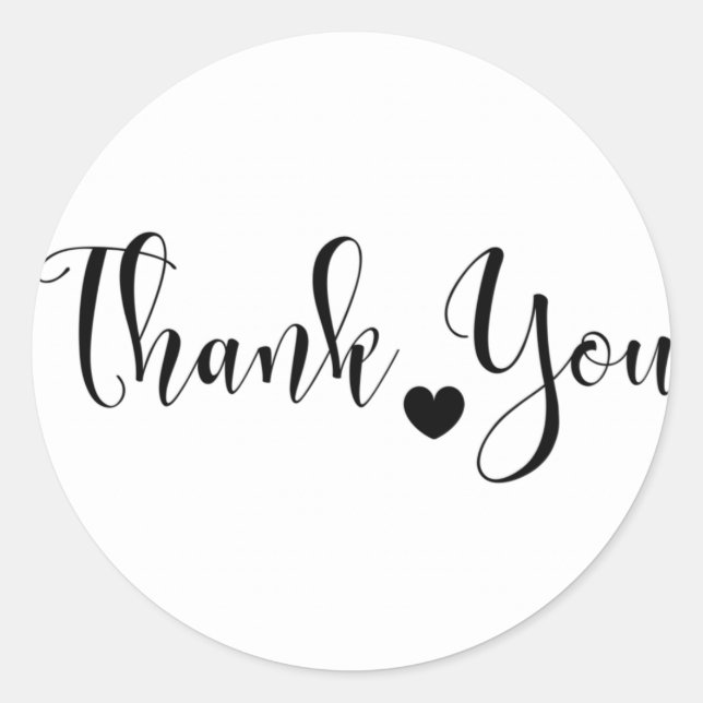 étiquette autocollante de remerciement (Devant)