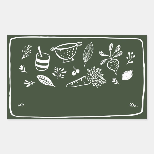 Étiquette Autocollante Vide pour Pot / Épice VIII (Devant)